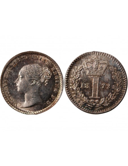 GRANDE-BRETAGNE, VICTORIA - MAUNDY PENNY ARGENT 1872