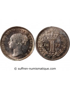 GRANDE-BRETAGNE, VICTORIA - MAUNDY PENNY ARGENT 1872