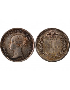 GRANDE-BRETAGNE, VICTORIA - MAUNDY PENNY ARGENT 1868 2