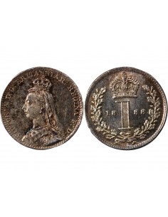 GRANDE-BRETAGNE, VICTORIA - MAUNDY PENNY ARGENT 1888 2