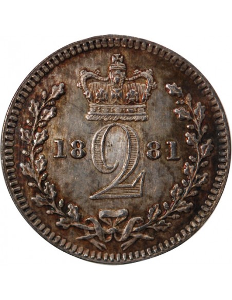 GRANDE-BRETAGNE, VICTORIA - MAUNDY 2 PENCE ARGENT 1881