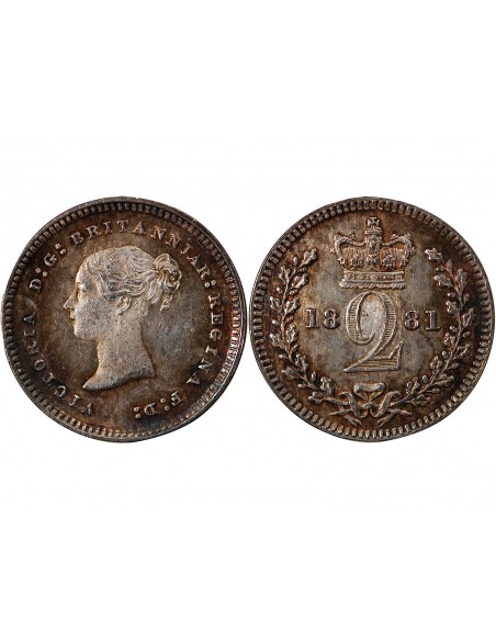 GRANDE-BRETAGNE, VICTORIA - MAUNDY 2 PENCE ARGENT 1881