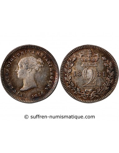 GRANDE-BRETAGNE, VICTORIA - MAUNDY 2 PENCE ARGENT 1881