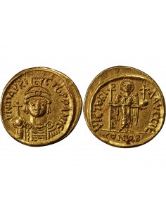 MAURICE TIBERE - SOLIDUS OR 583 / 601 CONSTANTINOPLE﻿ 2