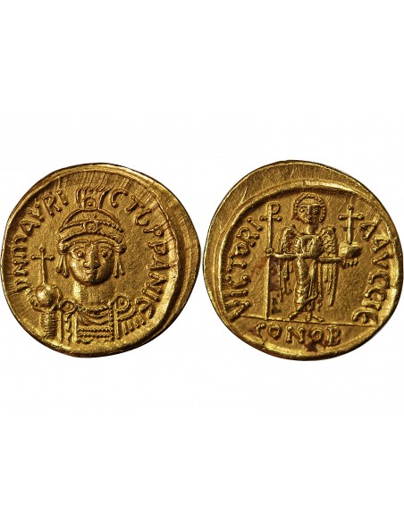 MAURICE TIBERE - SOLIDUS OR 583 / 601 CONSTANTINOPLE﻿