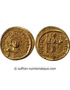 MAURICE TIBERE - SOLIDUS OR 583 / 601 CONSTANTINOPLE﻿