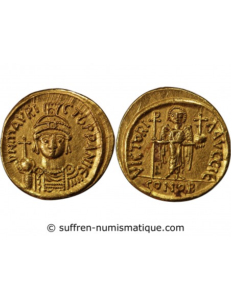 MAURICE TIBERE - SOLIDUS OR 583 / 601 CONSTANTINOPLE﻿