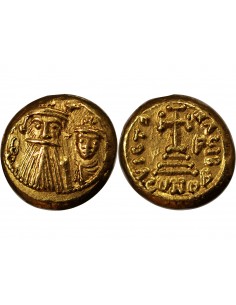 CONSTANT II, CONSTANTIN IV, HERACLIUS & TIBERE - SOLIDUS GLOBULAIRE OR 659 / 668 CARTHAGE﻿ 2