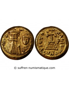 CONSTANT II, CONSTANTIN IV, HERACLIUS & TIBERE - SOLIDUS GLOBULAIRE OR 659 / 668 CARTHAGE﻿
