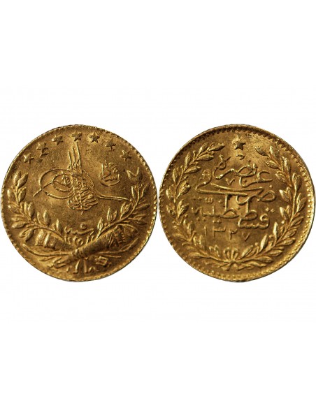 EMPIRE OTTOMAN, MEHMET V - 25 KURUS OR 1913