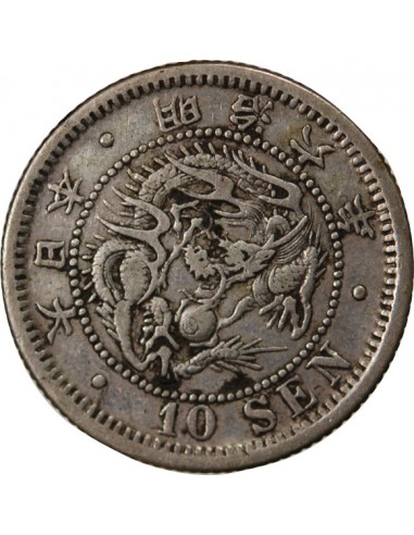 JAPON, MEIJI - 10 SEN ARGENT 1873