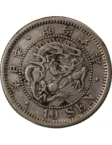 JAPON, MEIJI - 10 SEN ARGENT 1873
