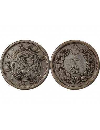 JAPON, MEIJI - 10 SEN ARGENT 1873