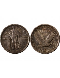 USA - 1/4 DOLLAR ARGENT "Standing Liberty Quarter" 1917 PHILADELPHIE Type 2 2