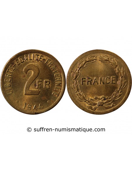 FRANCE LIBRE - 2 FRANCS 1944