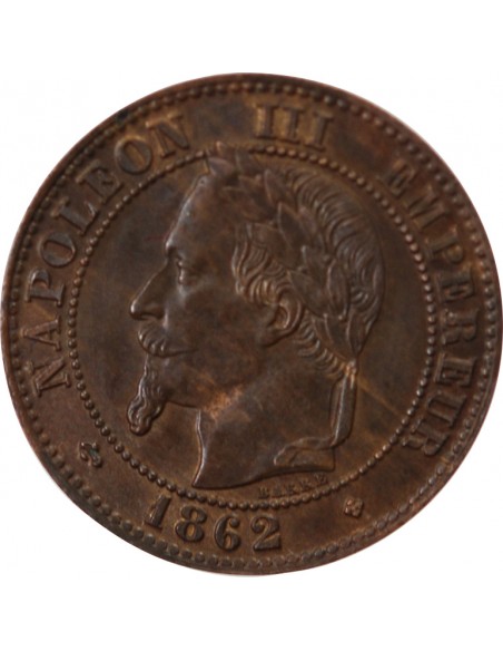 NAPOLEON III - 2 CENTIMES 1862 BB STRASBOURG