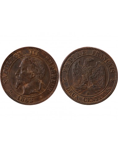 NAPOLEON III - 2 CENTIMES 1862 BB STRASBOURG