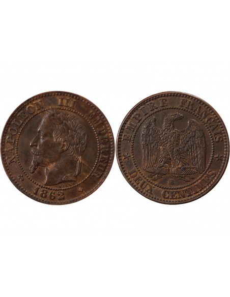 NAPOLEON III - 2 CENTIMES 1862 BB STRASBOURG