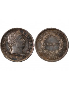 NAPOLEON Ier - 1/4 FRANC ARGENT 1807 A PARIS 2