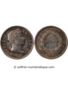 NAPOLEON Ier - 1/4 FRANC ARGENT 1807 A PARIS