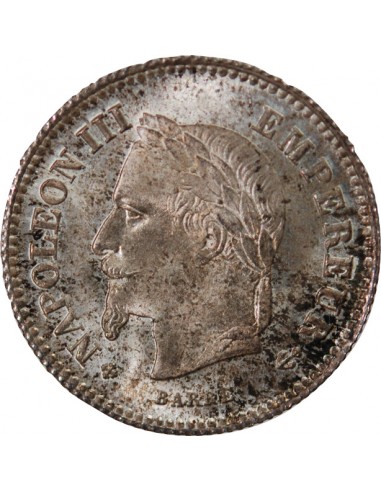 NAPOLEON III - 20 CENTIMES ARGENT 1867 BB STRASBOURG