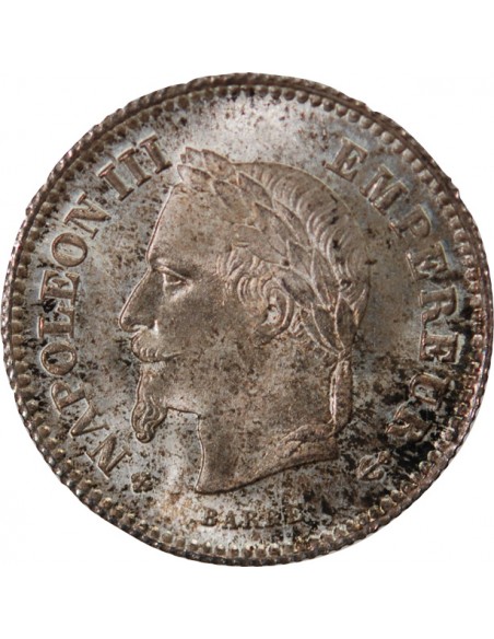 NAPOLEON III - 20 CENTIMES ARGENT 1867 BB STRASBOURG