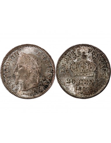 NAPOLEON III - 20 CENTIMES ARGENT 1867 BB STRASBOURG