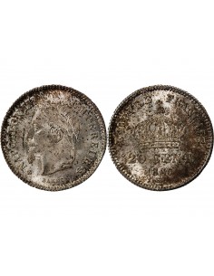 NAPOLEON III - 20 CENTIMES ARGENT 1867 BB STRASBOURG 2