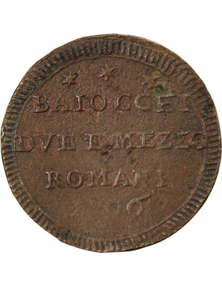 VATICAN, PIE VI - 2 1/2 BAIOCCHI 1796 ROME