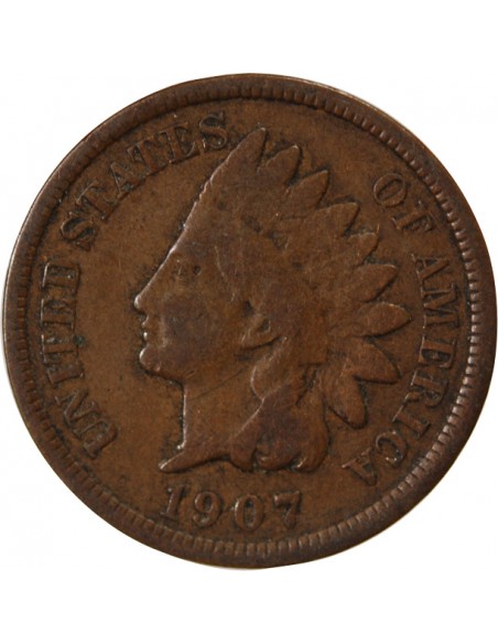 USA - 1 CENT "Indian Head" 1907 PHILADELPHIE