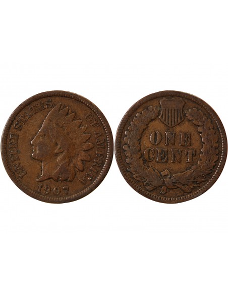 USA - 1 CENT "Indian Head" 1907 PHILADELPHIE