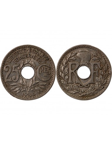 LINDAUER - 25 CENTIMES 1914 SOULIGNE