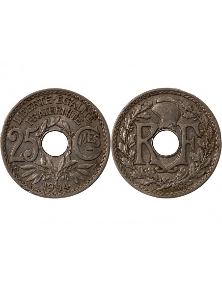 LINDAUER - 25 CENTIMES 1914 SOULIGNE