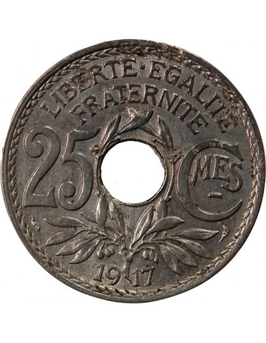 LINDAUER - 25 CENTIMES 1917 SOULIGNE