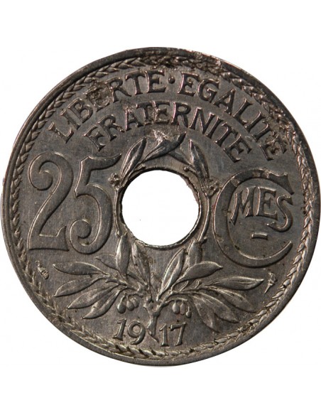 LINDAUER - 25 CENTIMES 1917 SOULIGNE
