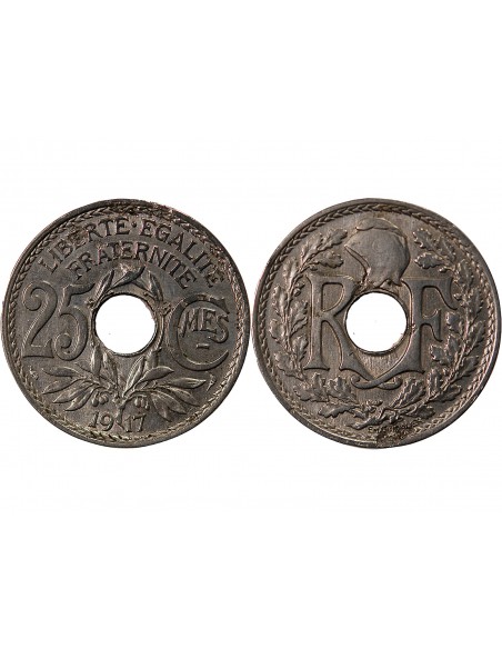 LINDAUER - 25 CENTIMES 1917 SOULIGNE