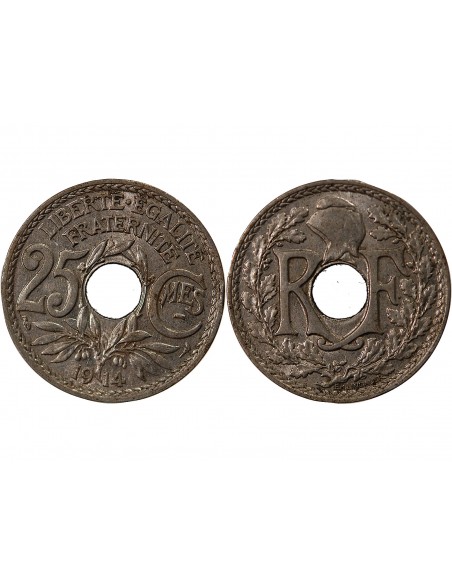 LINDAUER - 25 CENTIMES 1914 SOULIGNE