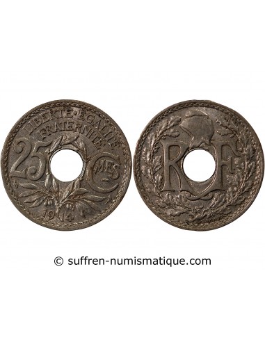 LINDAUER - 25 CENTIMES 1914 SOULIGNE