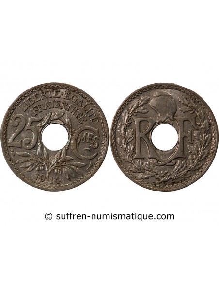 LINDAUER - 25 CENTIMES 1914 SOULIGNE