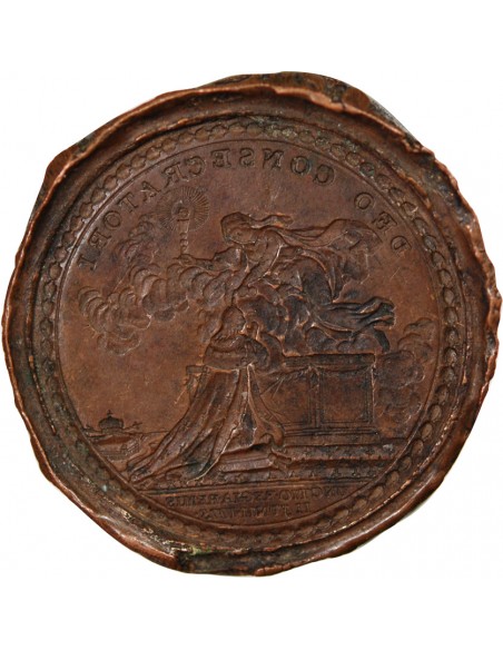 MEDAILLE DU SACRE DE LOUIS XVI - MOULE DE COULEE 1774