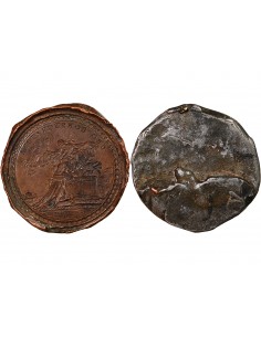 MEDAILLE DU SACRE DE LOUIS XVI - MOULE DE COULEE 1774 2