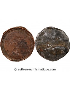MEDAILLE DU SACRE DE LOUIS XVI - MOULE DE COULEE 1774