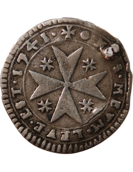 ORDRE DE MALTE, EMMANUEL DE ROHAN - 2 SCUDI ARGENT 1796