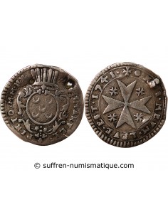 ORDRE DE MALTE, EMMANUEL DE ROHAN - 2 SCUDI ARGENT 1796