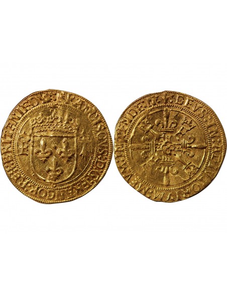 FRANCOIS Ier ﻿﻿- ECU D'OR AU SOLEIL DE BRETAGNE 1515 / 1547 NANTES