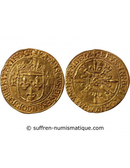 FRANCOIS Ier ﻿﻿- ECU D'OR AU SOLEIL DE BRETAGNE 1515 / 1547 NANTES