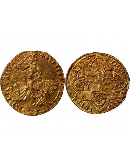 ITALIE, DUCHE DE MILAN, PHILIPPE MARIA VISCONTI - DUCAT D'OR 1412 / 1447