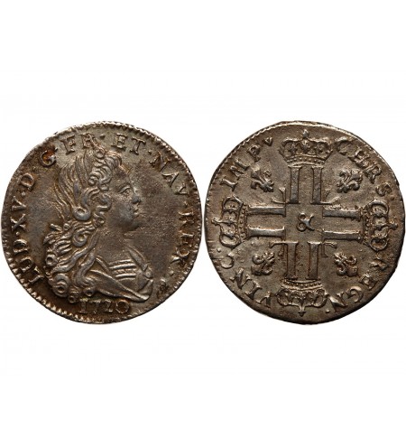 LOUIS XV - PETIT LOUIS D'ARGENT 1720 & AIX