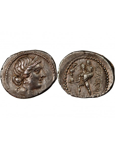 CESAR - DENIER ARGENT 47 / 46 AV JC ROME