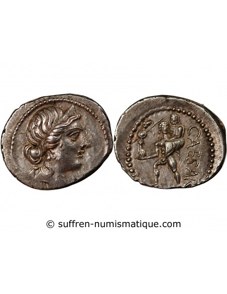 CESAR - DENIER ARGENT 47 / 46 AV JC ROME